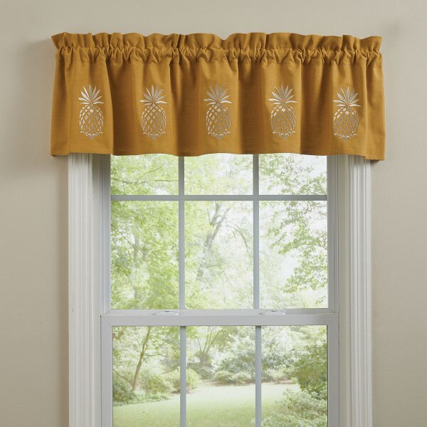Pineapple Lined Valance 14"L Park Designs